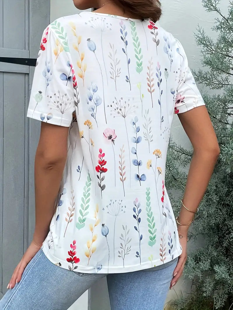 CIUDADELA™ REMERA CASUAL RETRO CON ESTAMPADO FLORAL