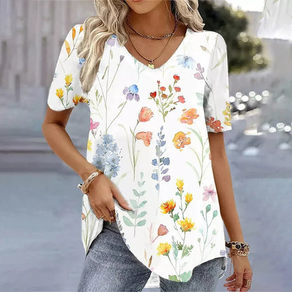 CIUDADELA™ REMERA CASUAL RETRO CON ESTAMPADO FLORAL